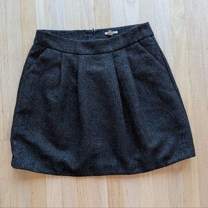 Halogen Women's Skater Tweed Black And Turquoise A-line Skirt (Size 8)